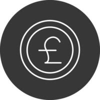 Pounds Line Inverted Icon Design vector