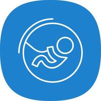 Fetus Line Curve Icon Design vector