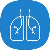 Pulmonology Line Curve Icon Design vector