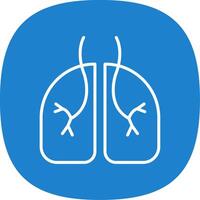 Pulmonology Line Curve Icon Design vector