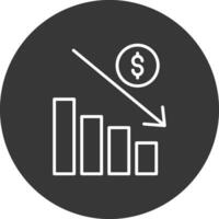 Losses Line Inverted Icon Design vector