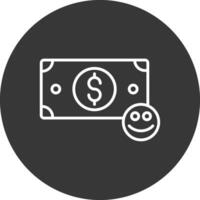 Wealthy Line Inverted Icon Design vector