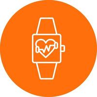 Fitness Watch Multi Color Circle Icon vector