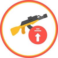 arma plano circulo icono vector