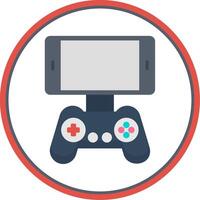 Mobile Game Flat Circle Icon vector