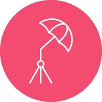 Umbrella Multi Color Circle Icon vector