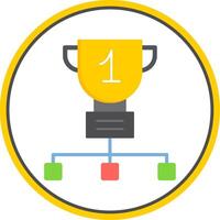 Trophy Flat Circle Icon vector