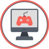 Game Flat Circle Icon vector