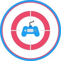 Shooting Game Flat Circle Icon vector