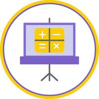 Maths Flat Circle Icon vector