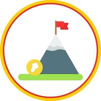 Boulder Flat Circle Icon vector