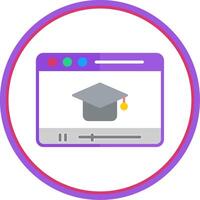 Website Flat Circle Icon vector
