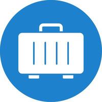 Suitcase Multi Color Circle Icon vector