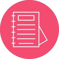 Notepad Multi Color Circle Icon vector