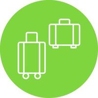 Suitcases Multi Color Circle Icon vector