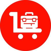 Trolley Multi Color Circle Icon vector
