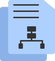 Document Flat Circle Icon vector