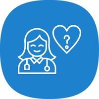 Ask a Doctor Line Curve Icon Design vector