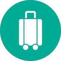 Luggage Multi Color Circle Icon vector