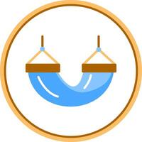 Hammock Flat Circle Icon vector