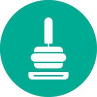 Tamper Multi Color Circle Icon vector