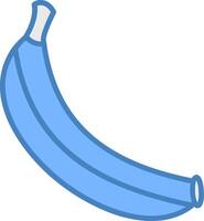 Banana Line Filled Blue Icon vector