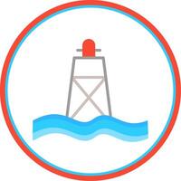 Buoy Flat Circle Icon vector