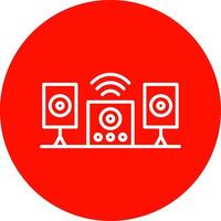 Audio System Multi Color Circle Icon vector