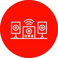 Audio System Multi Color Circle Icon vector