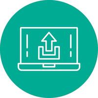 Upload Multi Color Circle Icon vector
