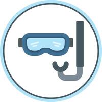 Goggles Flat Circle Icon vector