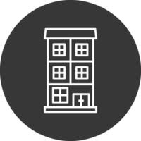 Appartment Line Inverted Icon Design vector