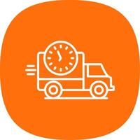 Delivery Time Line Curve Icon Design vector