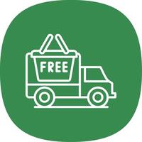 Free Delivery Line Curve Icon Design vector