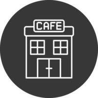 Cafe Line Inverted Icon Design vector