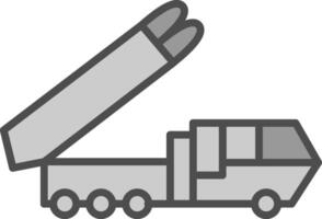 Truck Line Filled Greyscale Icon Design vector