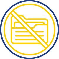 Prohibited Sign Line Two Colour Icon Design vector