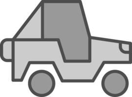 Jeep Line Filled Greyscale Icon Design vector