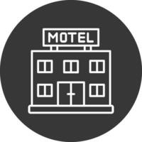 motel línea invertido icono diseño vector