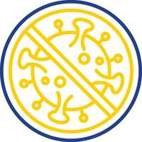 Prohibited Sign Line Two Colour Icon Design vector