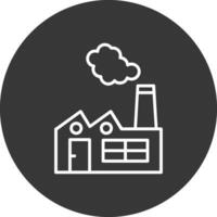 Factory Line Inverted Icon Design vector