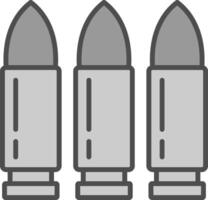 Bullet Line Filled Greyscale Icon Design vector