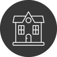 House Line Inverted Icon Design vector