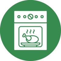 horno multi color circulo icono vector