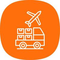 Logistic Service Provider Line Curve Icon Design vector