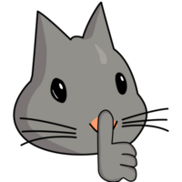 little Bunny character holding hand near mouth silence. Shh symbol png