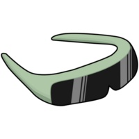 Gafas de sol con verde marcos dibujos animados. png