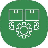 Order Processing Line Curve Icon Design vector