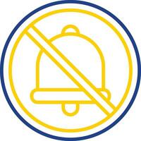 Prohibited Sign Line Two Colour Icon Design vector