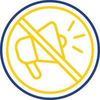 Prohibited Sign Line Two Colour Icon Design vector